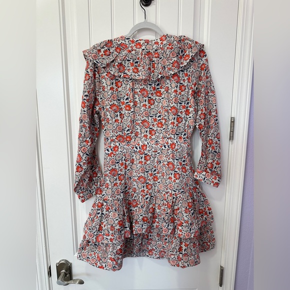 Vineyard Vines Ivy League Ruffle Dress 6 Floral Silk Cotton - Picture 11 of 14